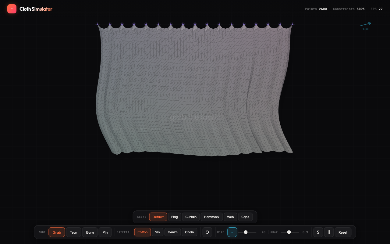 Cloth Simulator screenshot